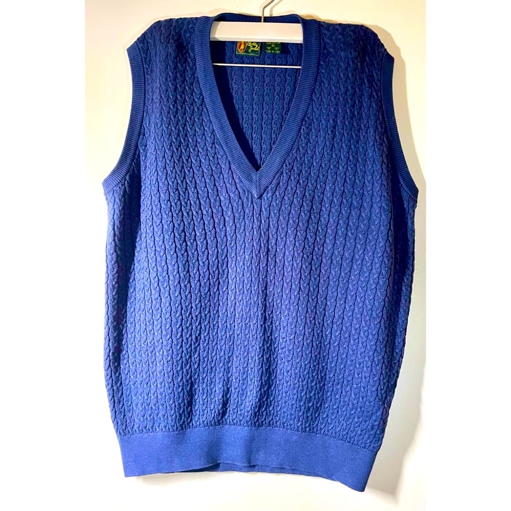 Bobby Jones Vintage Golf Vest Blue Size Medium